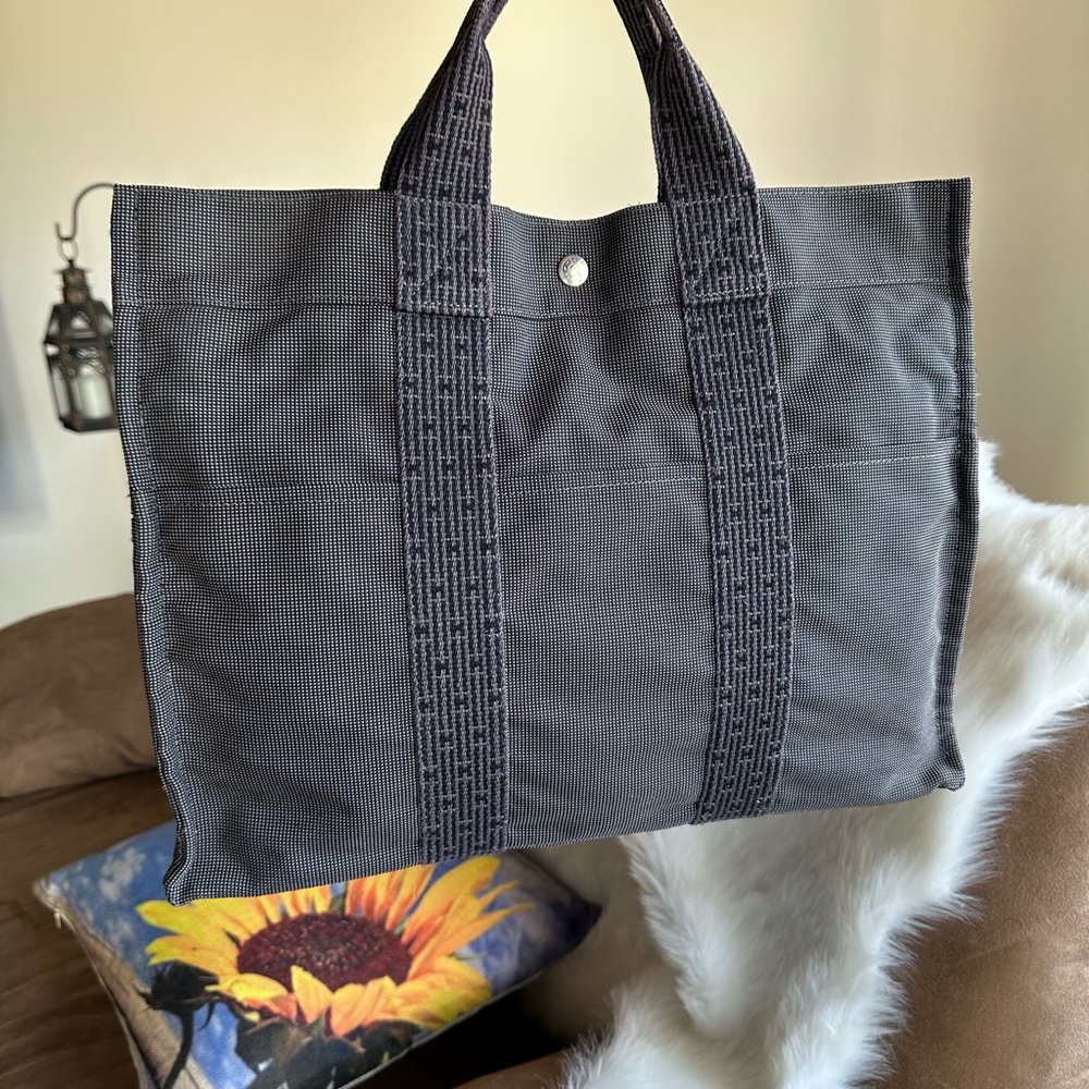 Gray Canvas Tote Bag